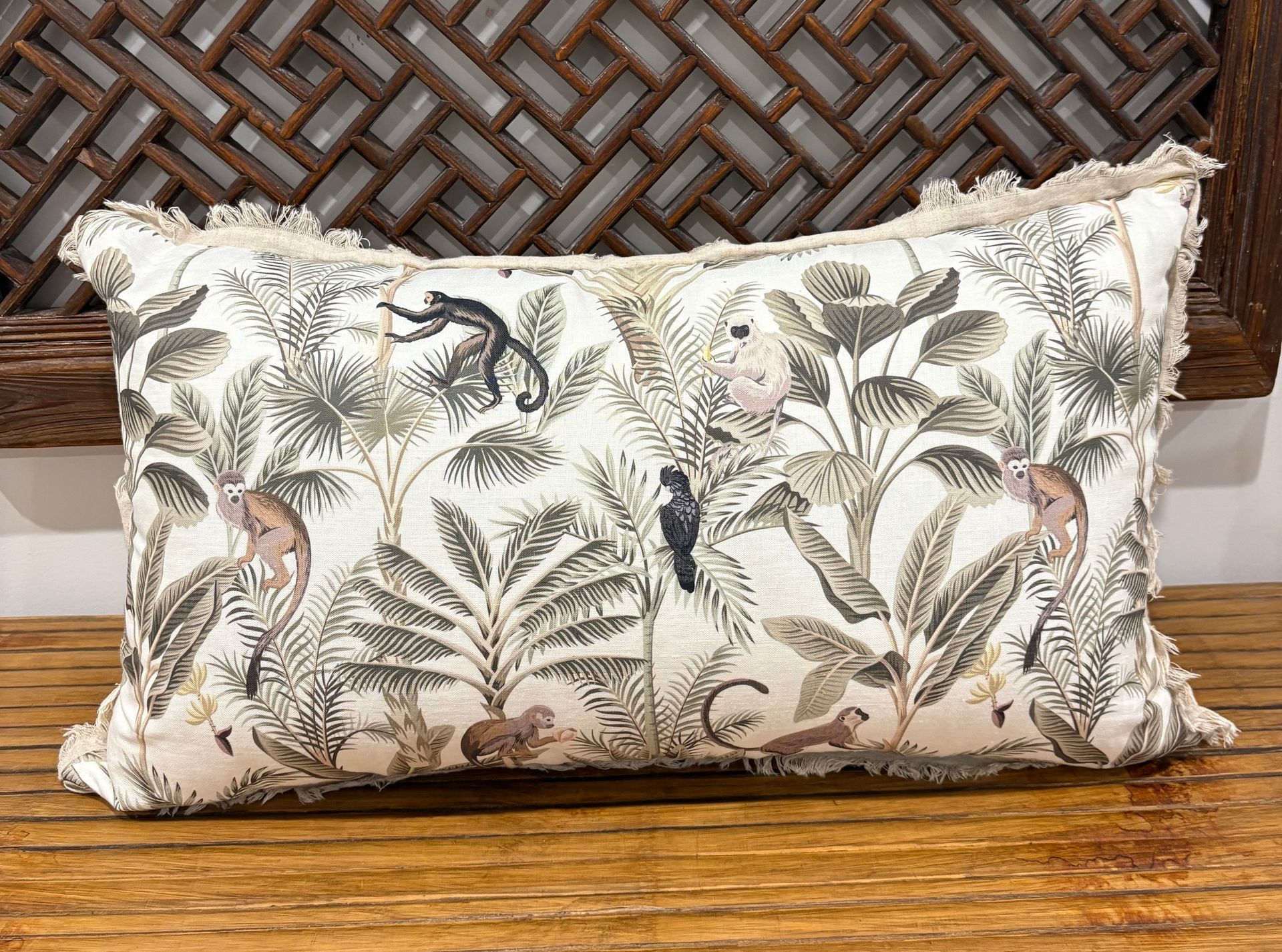 Monkey And Black Bird Accent Cushion &mdash; Tropic Living In Smithfield, QLD