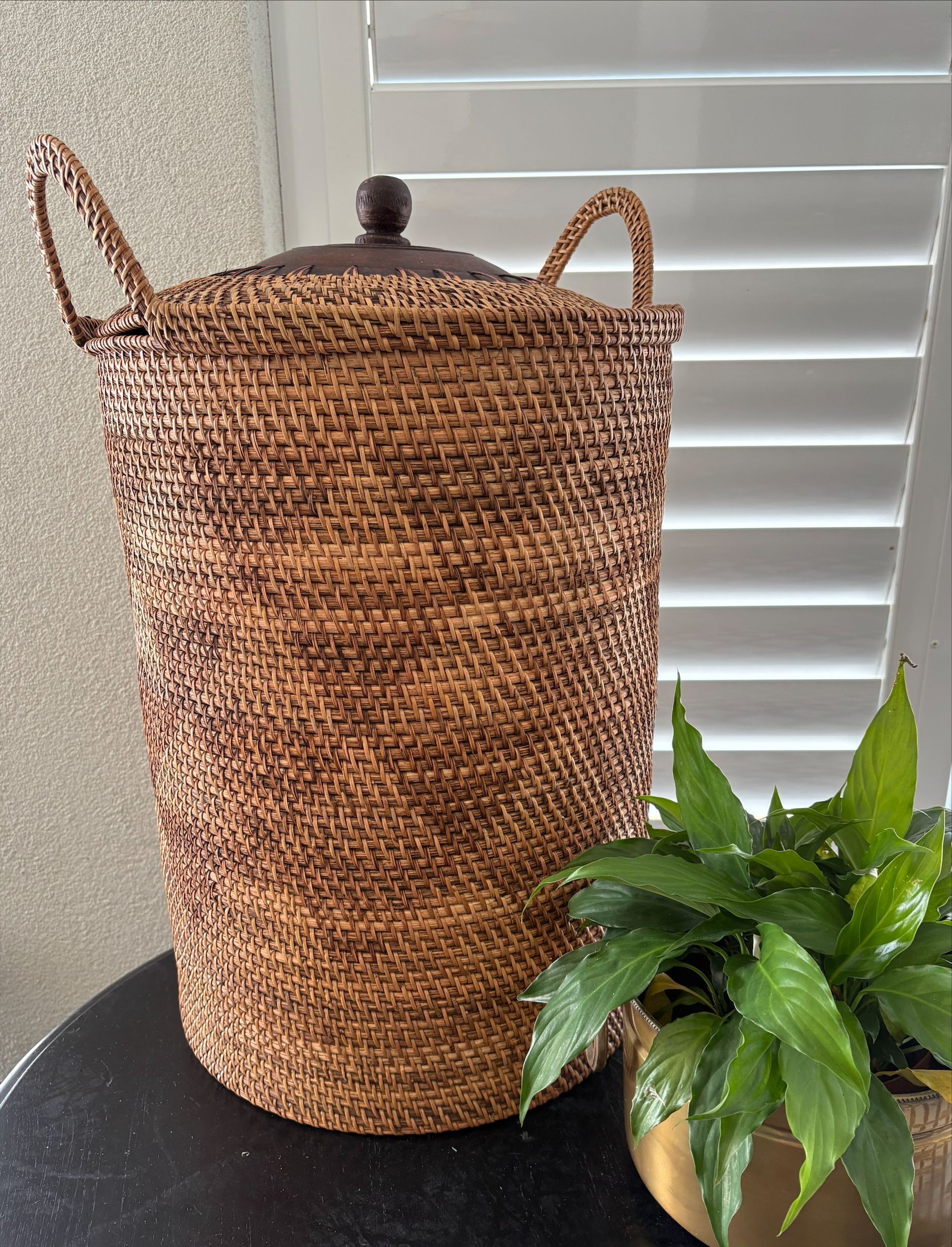Two Toned Handcrafted Laundry Basket &mdash; Tropic Living In Smithfield, QLD