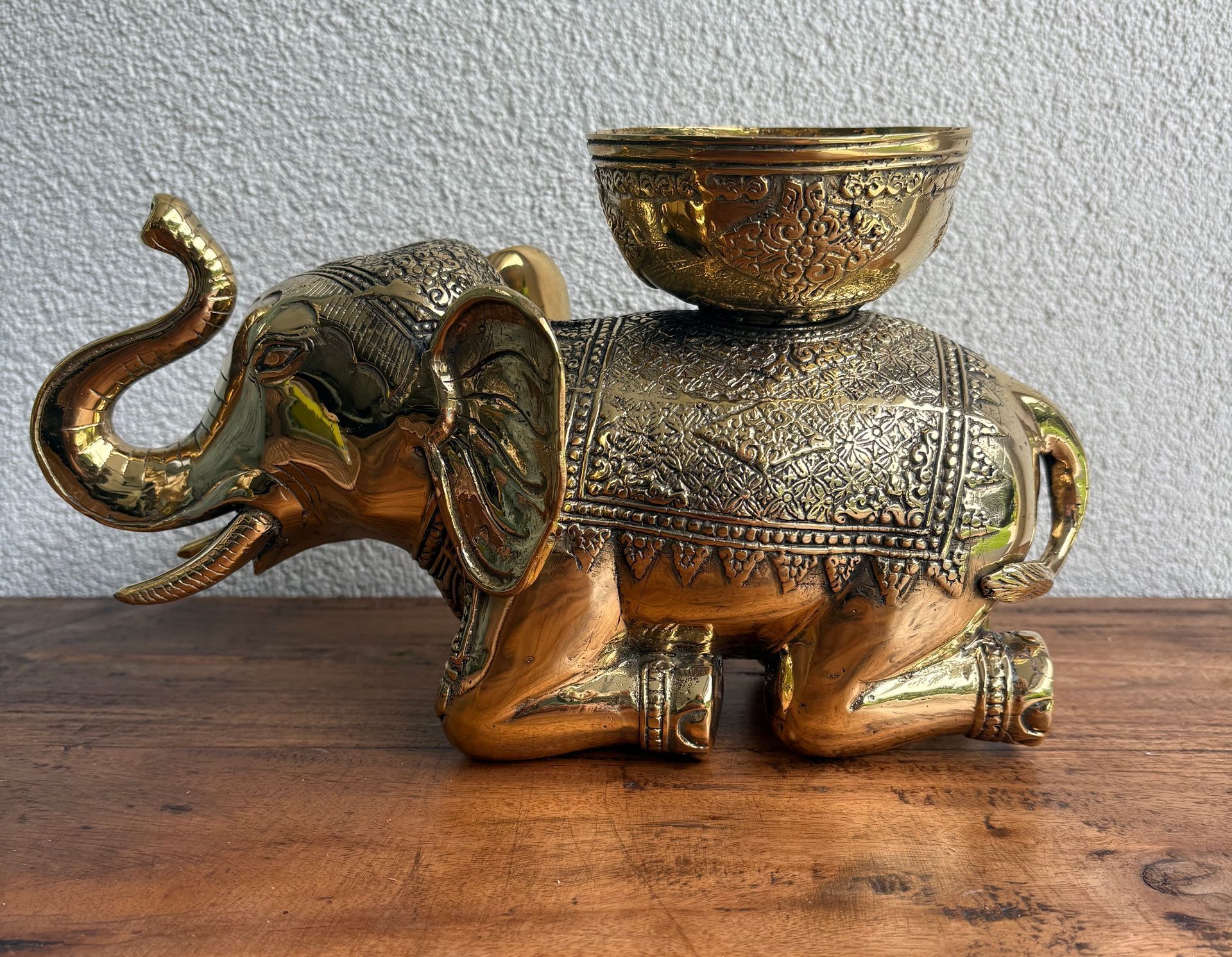 Metal Elephant With Decorative Bowl &mdash; Tropic Living In Smithfield, QLD