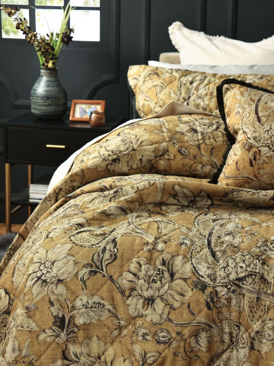 Bed Cover Dijon In Cotton Linen Blend &mdash; Tropic Living In Smithfield, QLD
