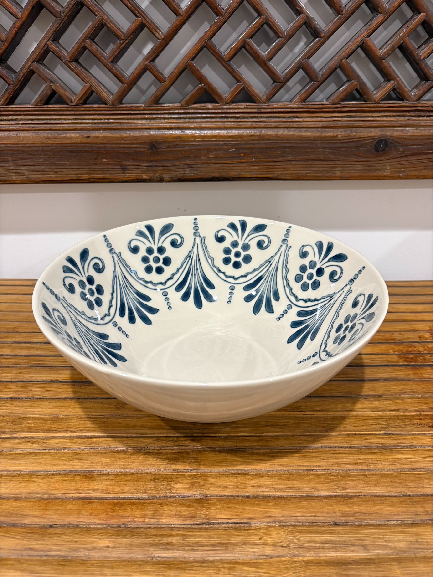 Heikki Blue Stoneware Decorative Bowl &mdash; Tropic Living In Smithfield, QLD