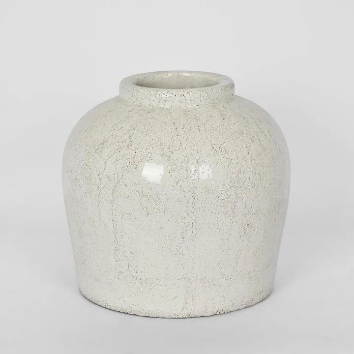 Astra Terracotta Urn Pot With Cream Glaze &mdash; Tropic Living In Smithfield, QLD