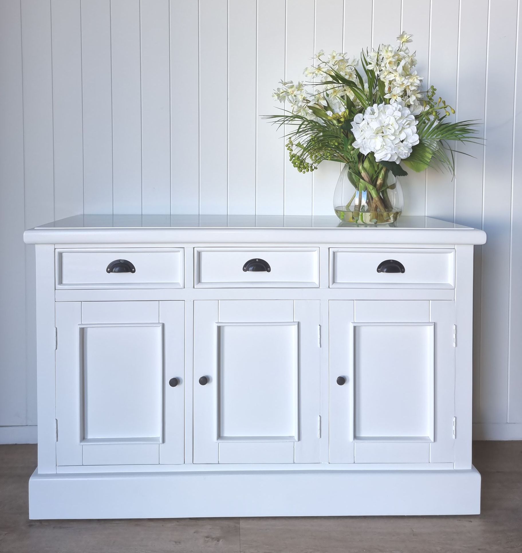 Bayside Buffet With Three Doors And Three Drawers In Mahogany Timber &mdash; Tropic Living In Smithfield, QLD