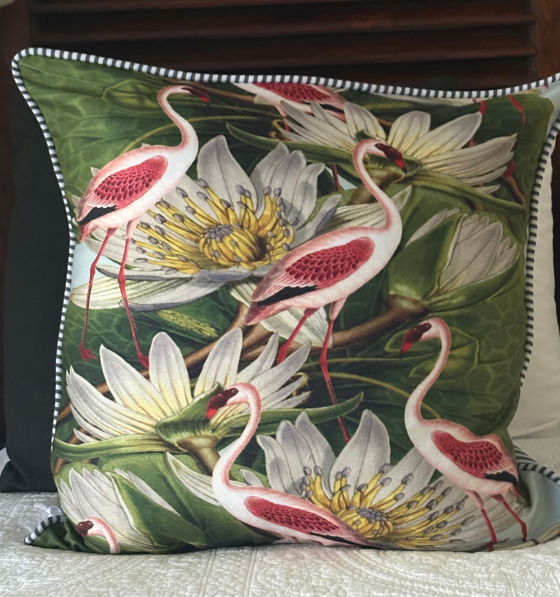 Pink Flamingo Cushion &mdash; Tropic Living In Smithfield, QLD