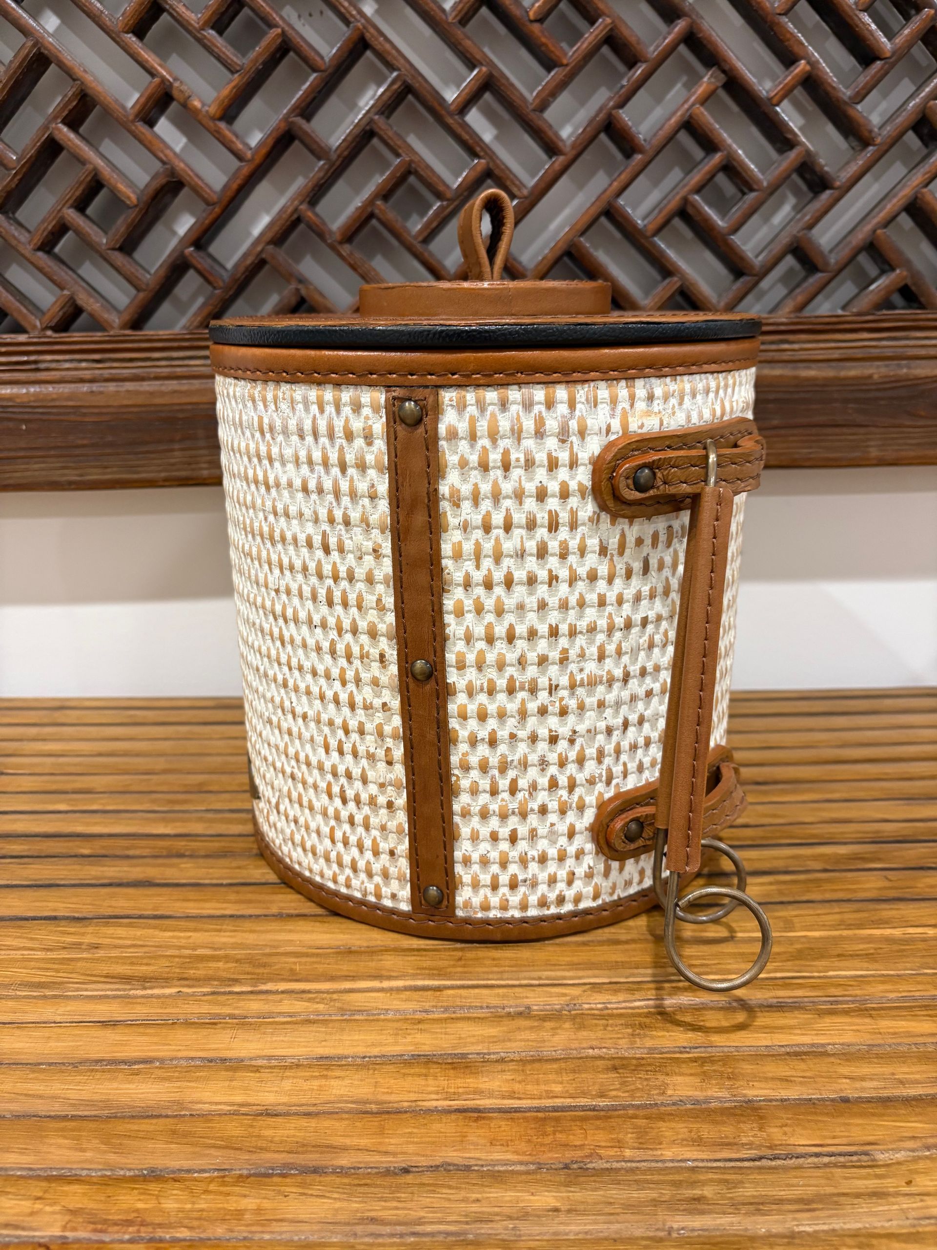 White Rattan And Glass Ice Bucket &mdash; Tropic Living In Smithfield, QLD
