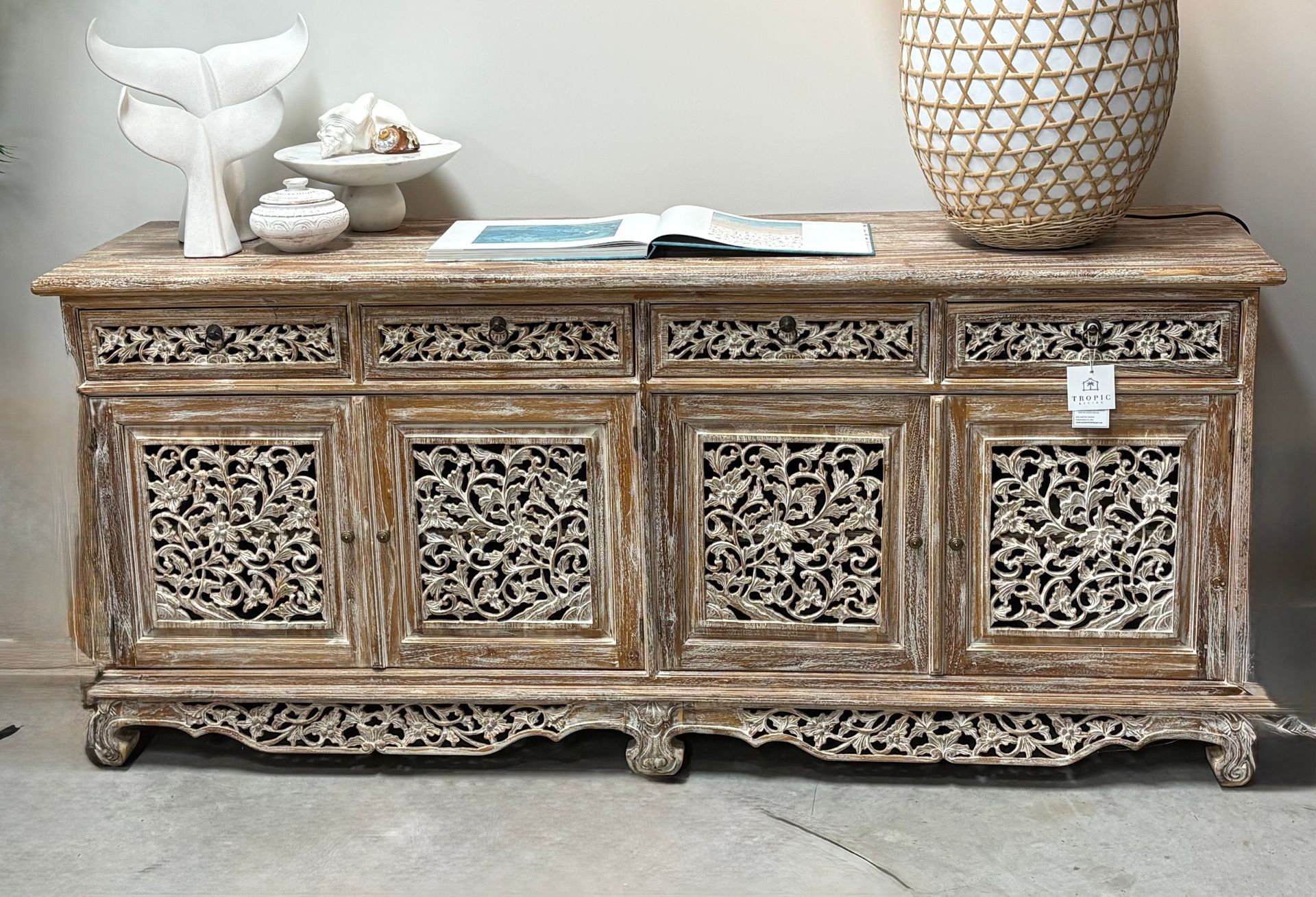 Indonesian Teak Buffet with Recycled Finish &mdash; Tropic Living In Smithfield, QLD