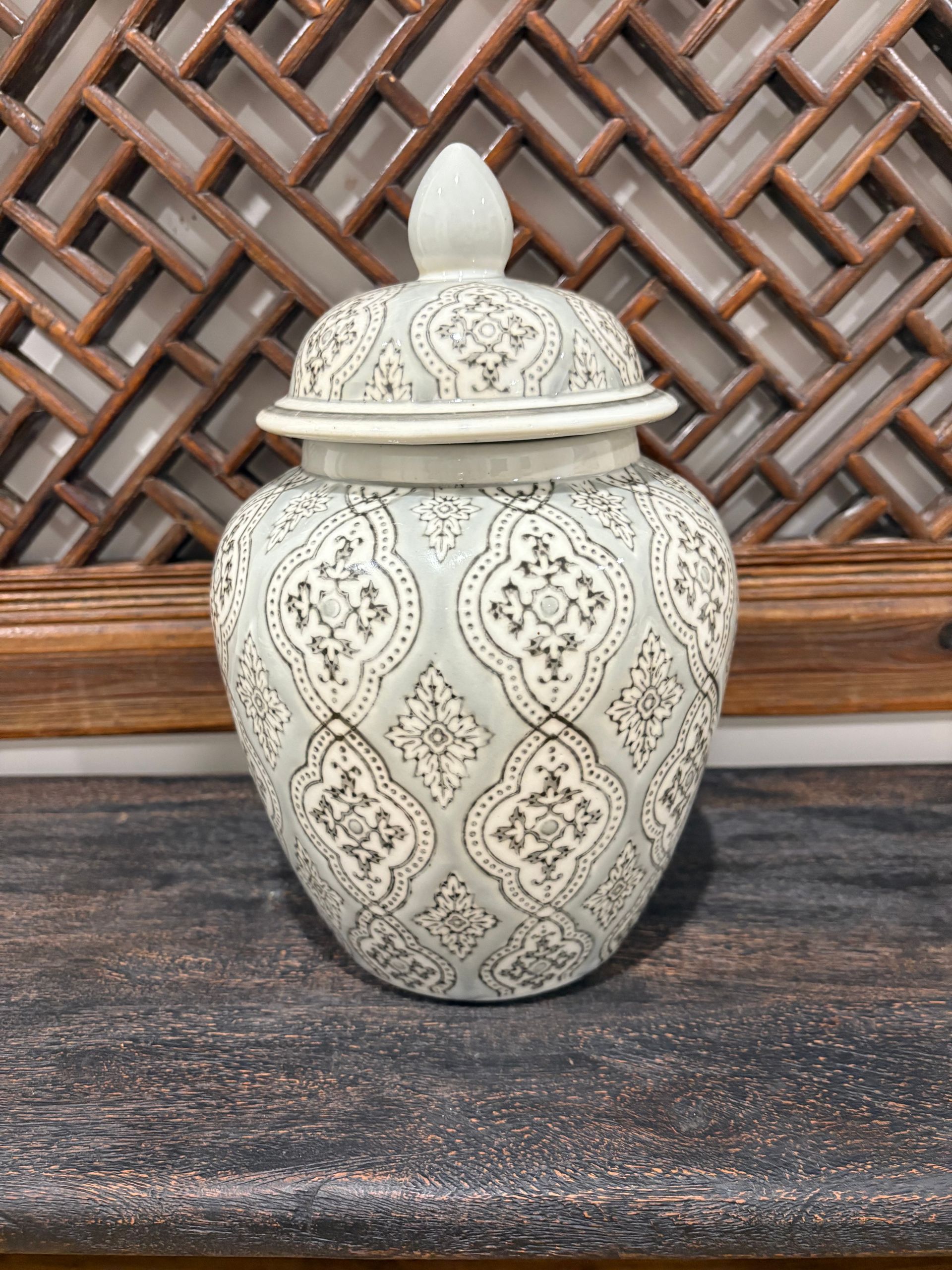 Allette Grey Ginger Jar &mdash; Tropic Living In Smithfield, QLD