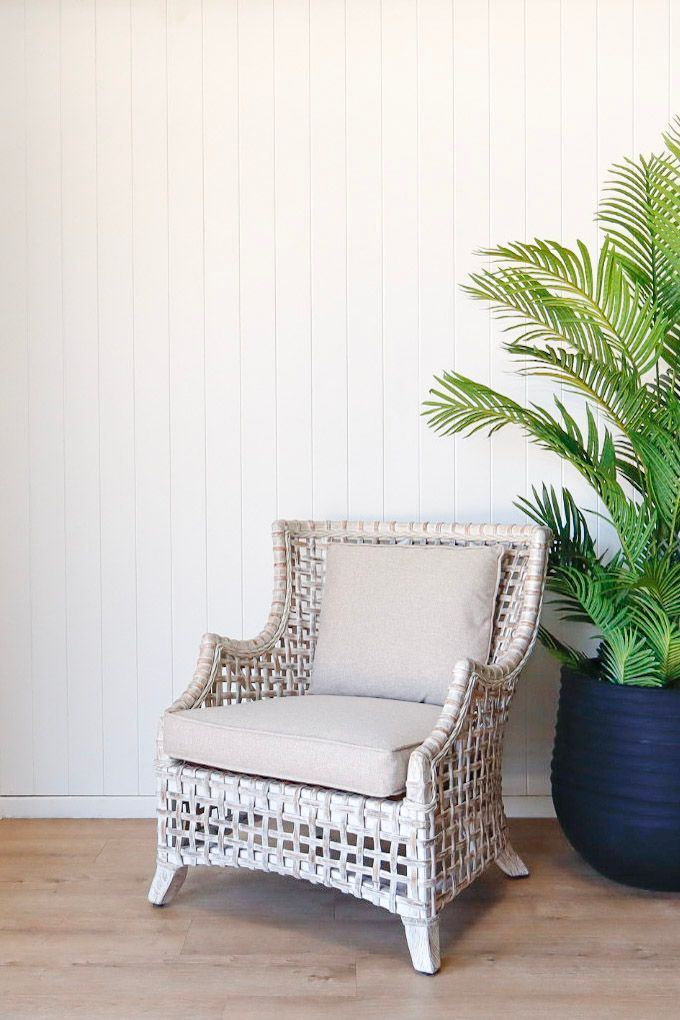 Maui Occasional Chair in White Wash &mdash; Tropic Living In Smithfield, QLD
