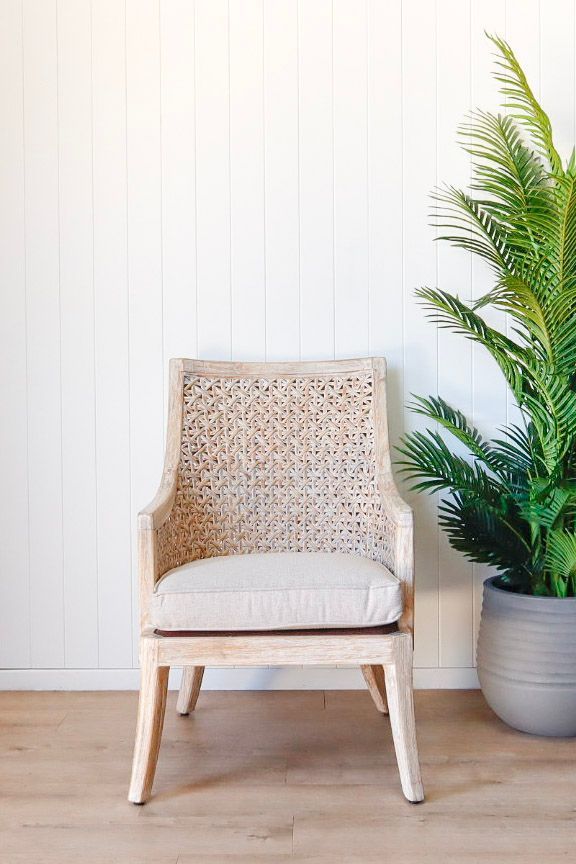White Washed Plantation Occasional Chair &mdash; Tropic Living In Smithfield, QLD