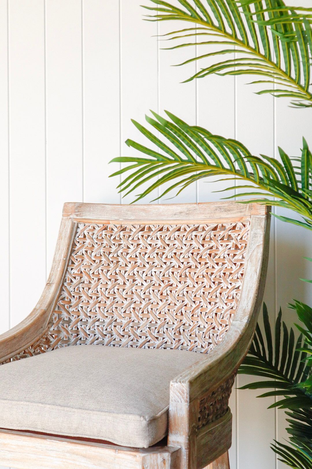 White Washed Plantation Counter Stool &mdash; Tropic Living In Smithfield, QLD
