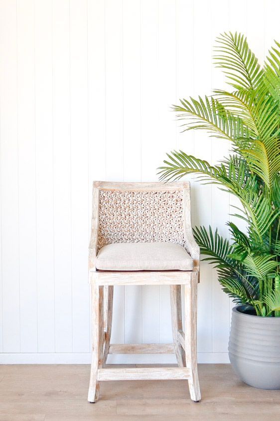 White Washed Plantation Counter Stool — Tropic Living In Smithfield, QLD