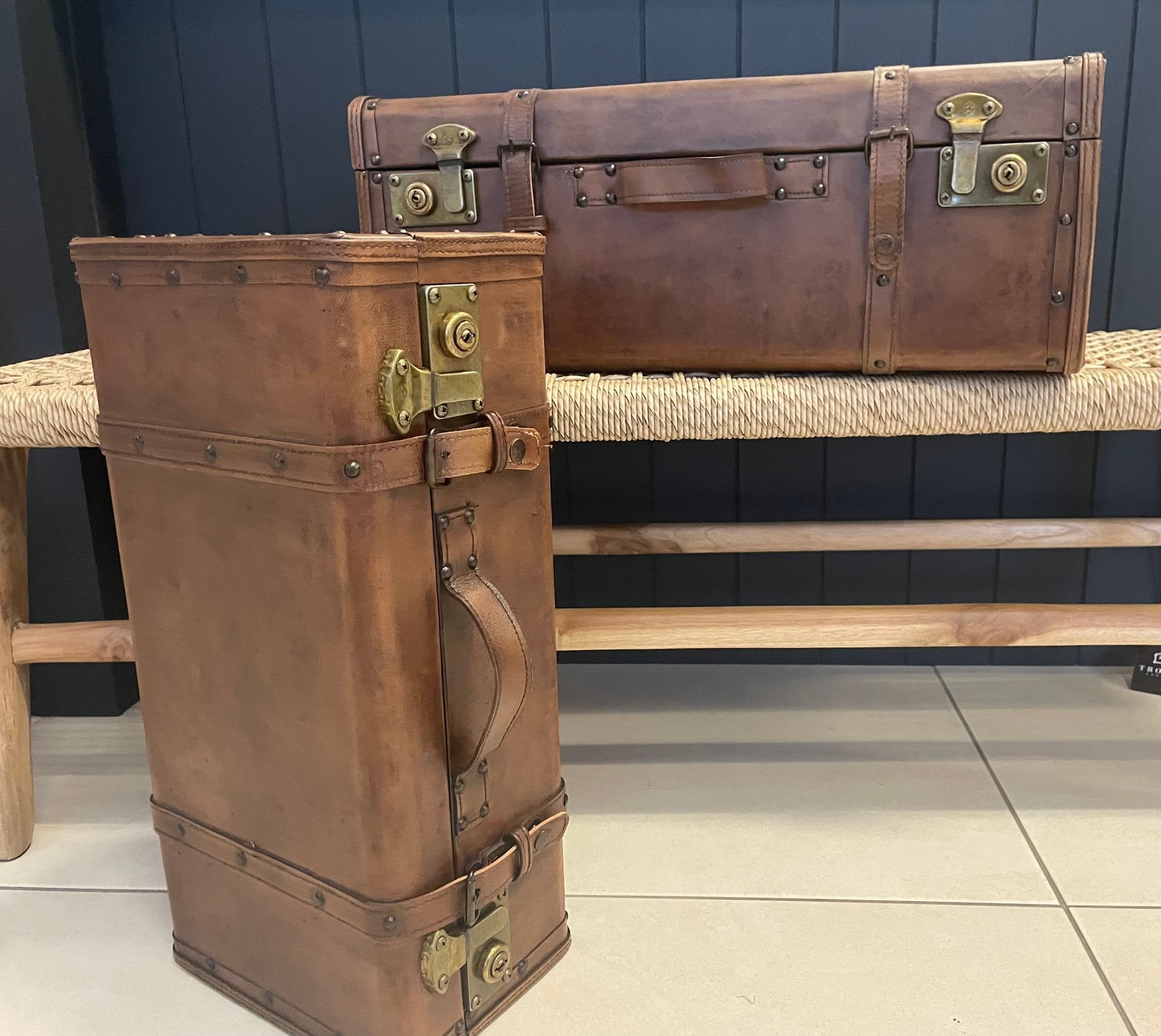 Decorative Leather Storage Cases Set &mdash; Tropic Living In Smithfield, QLD