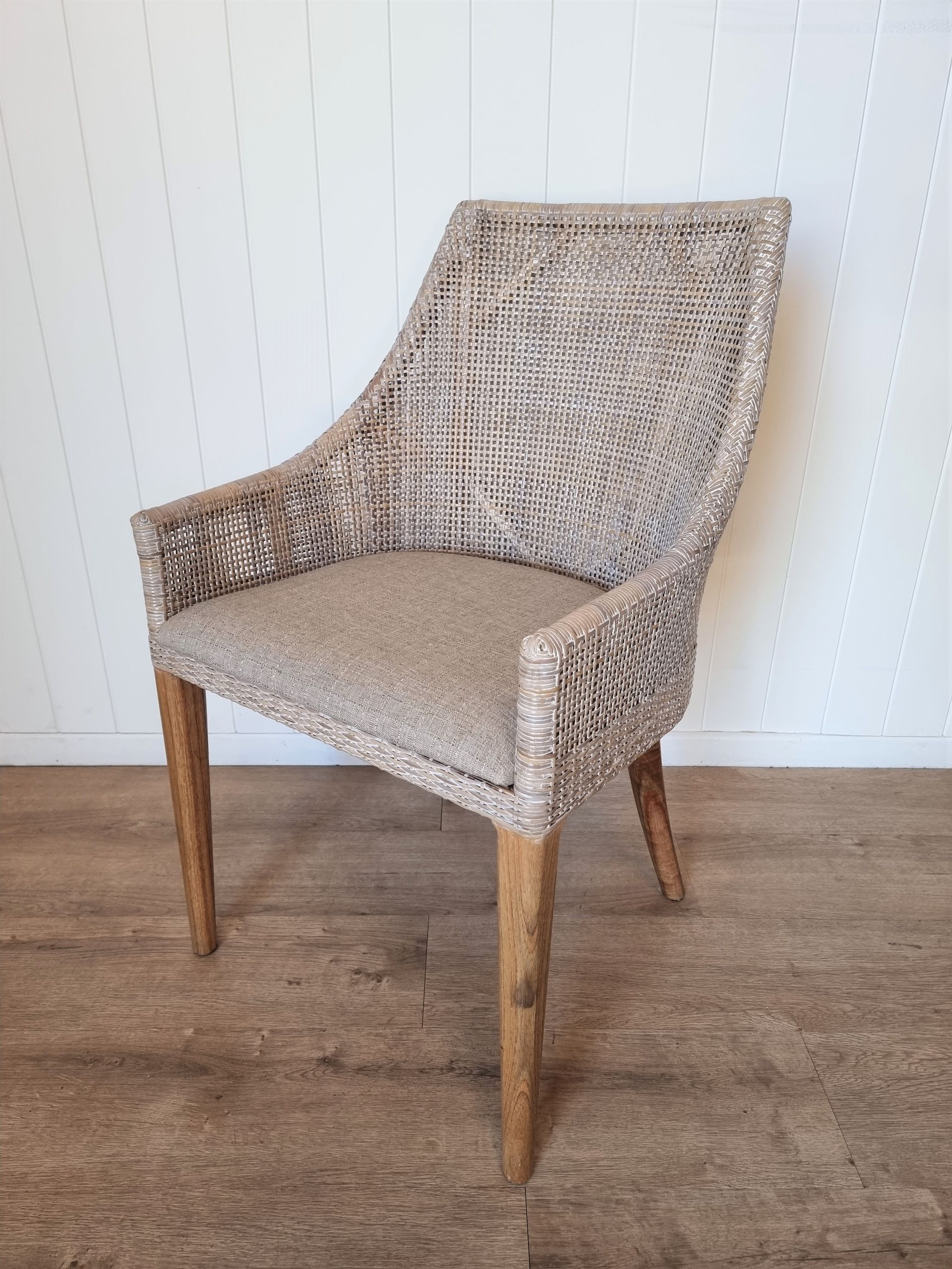 Miami Dining Chair In White Wash Finish — Tropic Living In Smithfield, QLD