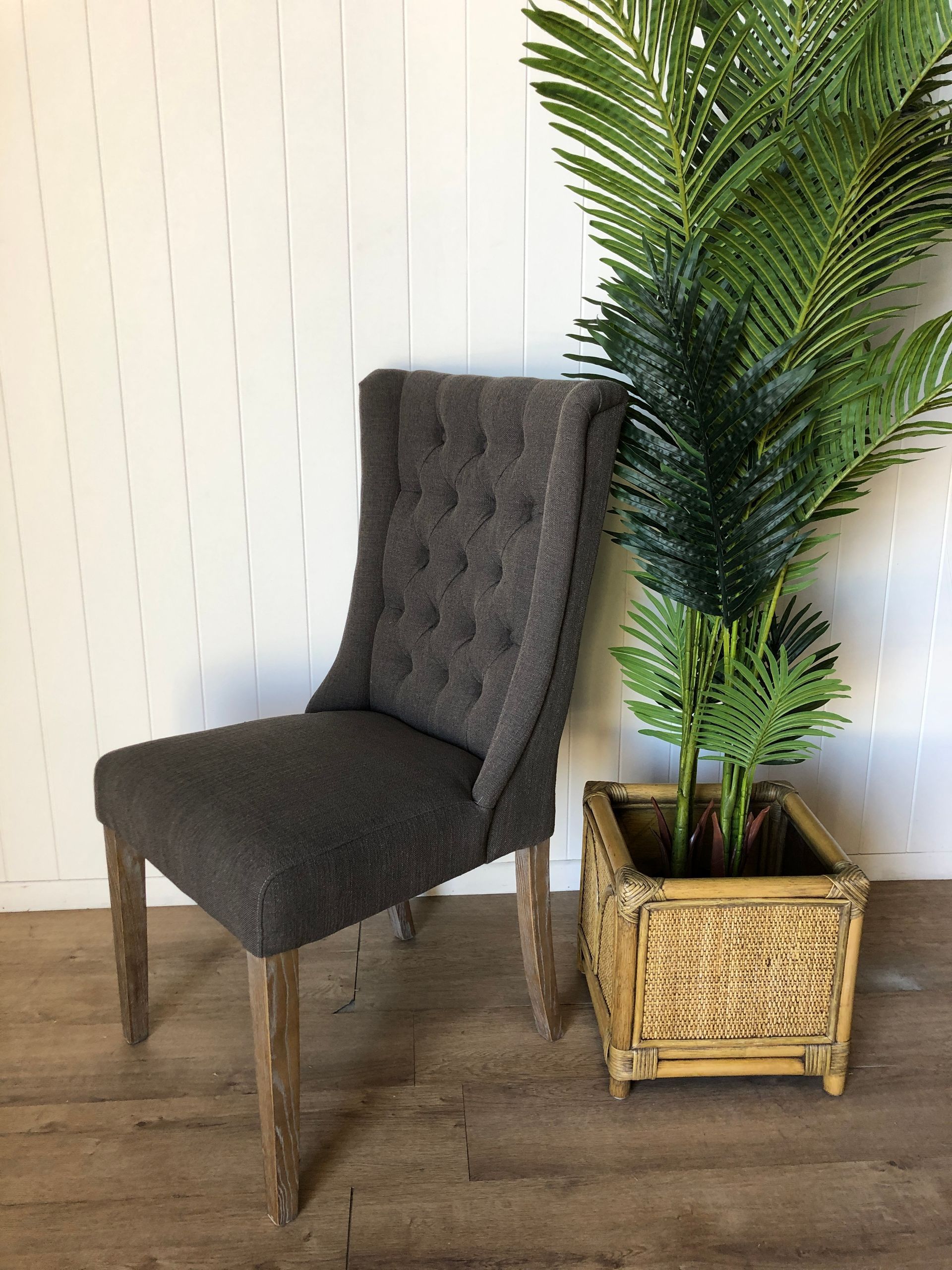 Eastport Dining Chair In Taupe Finish — Tropic Living In Smithfield, QLD