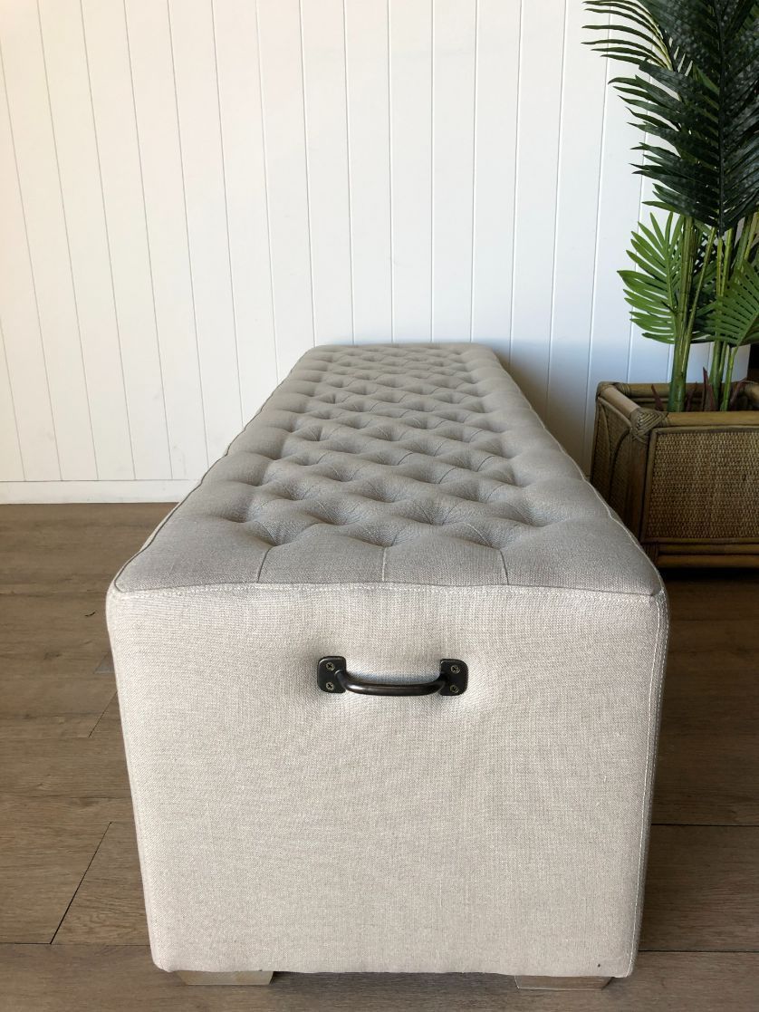 Long Rectangular Linen Ottoman &mdash; Tropic Living In Smithfield, QLD