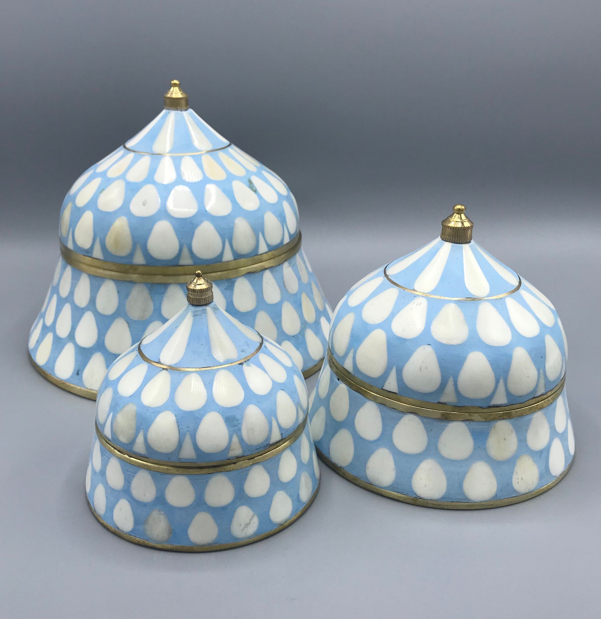 Raj Trinket Holders In Blue And White Design &mdash; Tropic Living In Smithfield, QLD