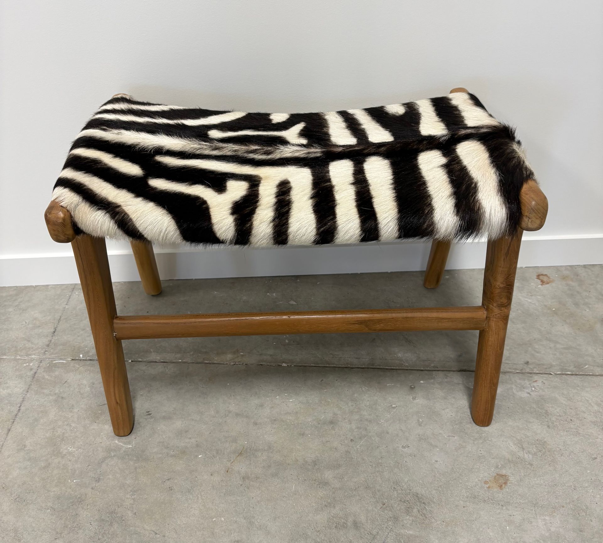 Stool Teak with Zebra Design &mdash; Tropic Living In Smithfield, QLD