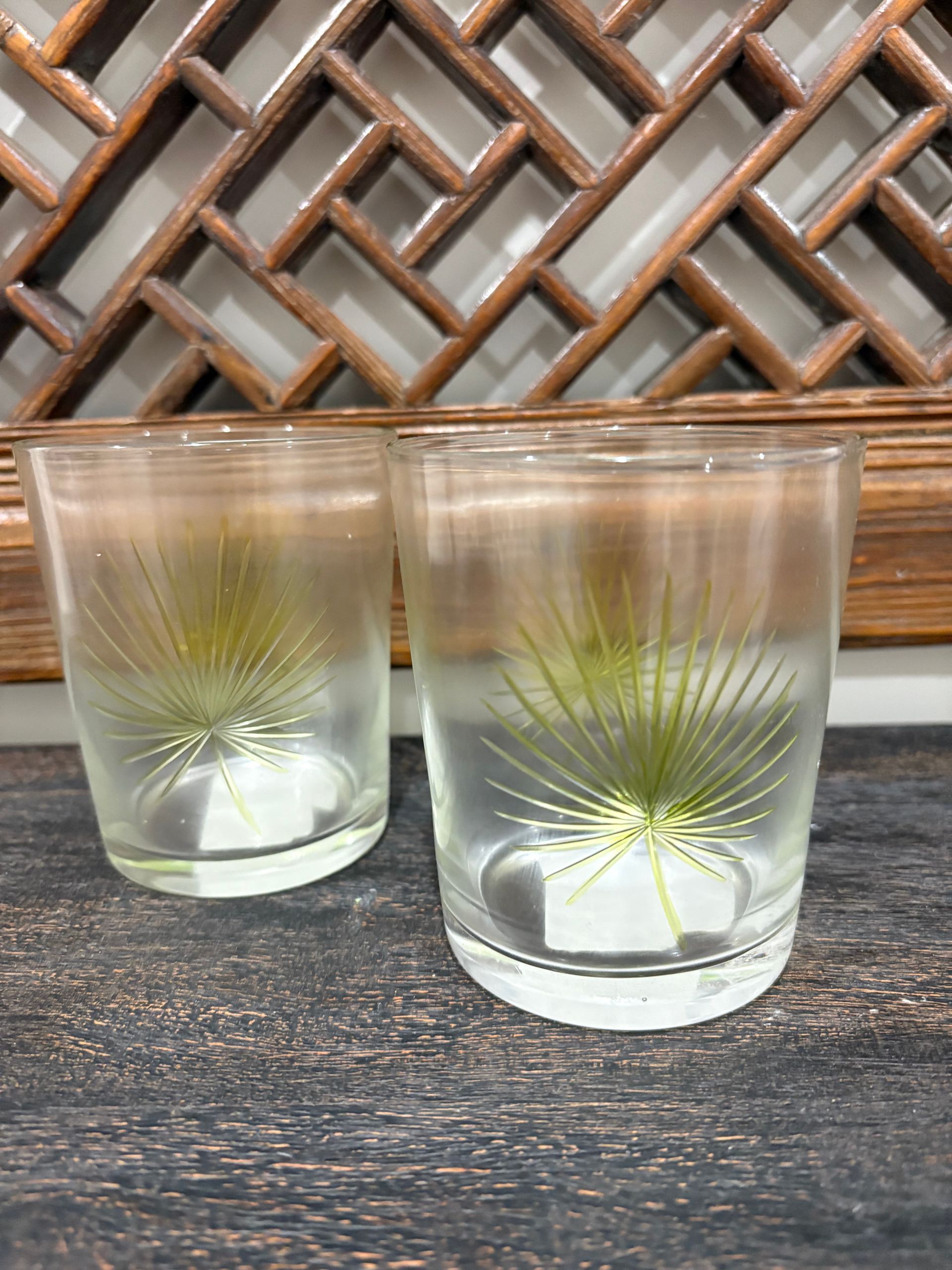 Green Palm Tumbler Glass Set &mdash; Tropic Living In Smithfield, QLD