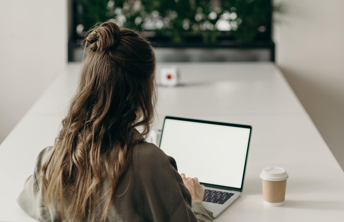 graphic designer working on her computer