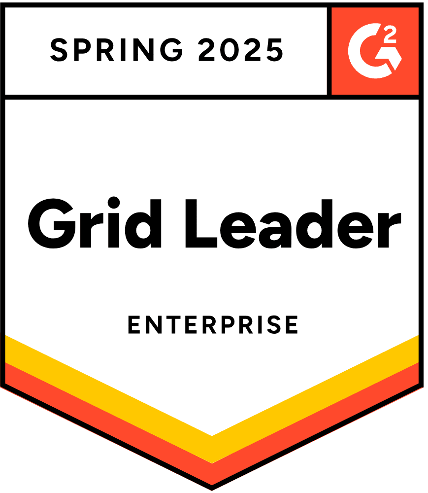 It is a badge that says leader enterprise fall 2024.