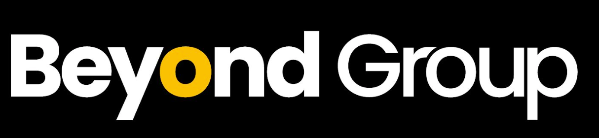 Beyond Group logo with white text on a black background; 
