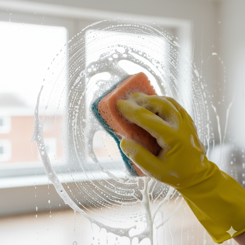 yellow gloves with sponge