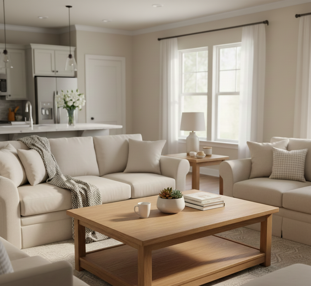 clean living room