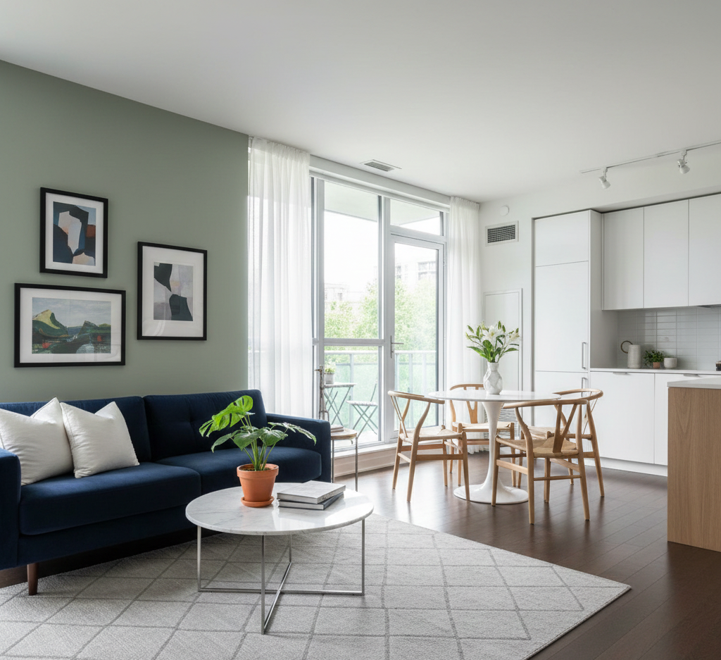 tidy condo space