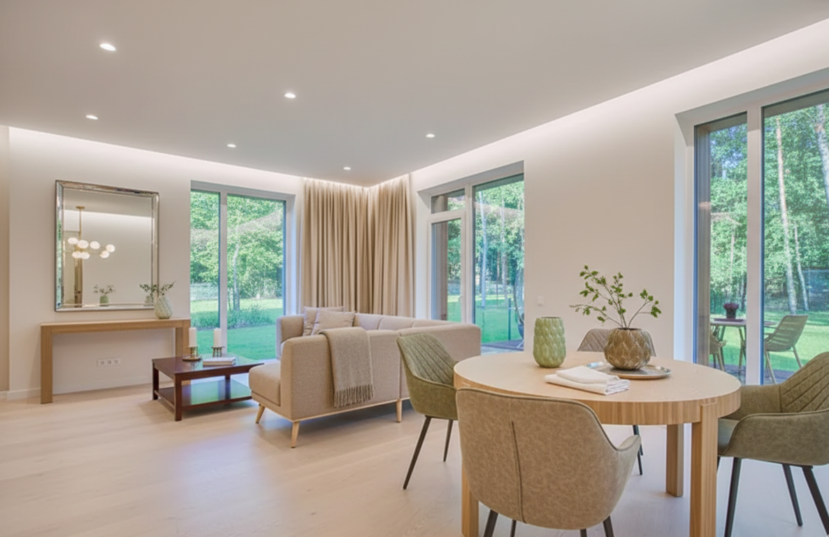 Seated dining area