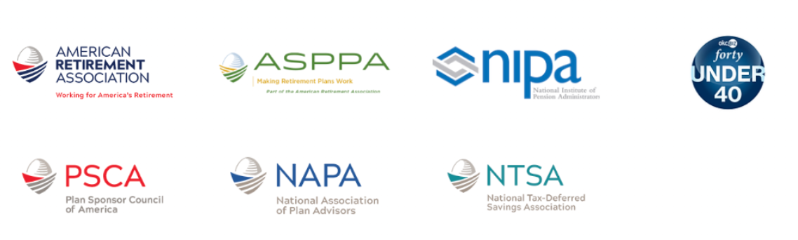 A group of logos for different organizations on a white background