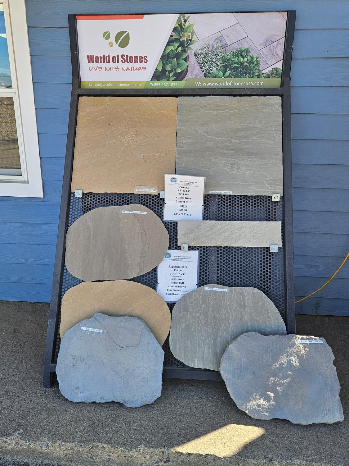 A display of various types of rocks and tiles A display of various types of rocks and tiles