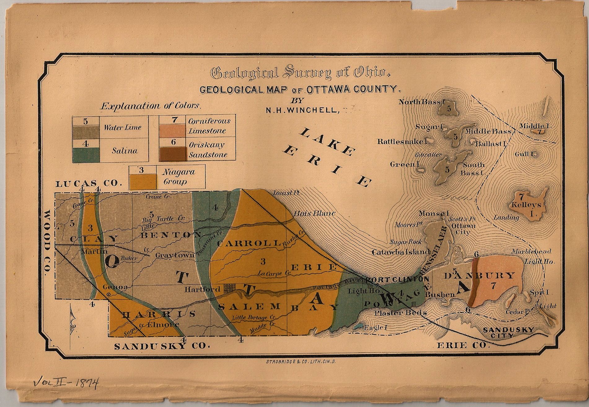 1874 Ottawa County Map