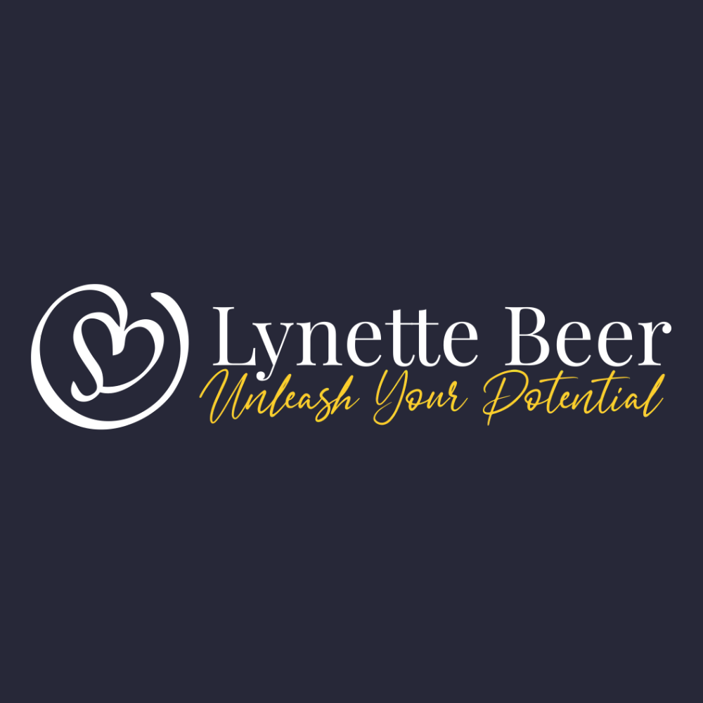 A logo featuring a white heart-shaped swirl icon, the text 