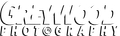 A black and white logo