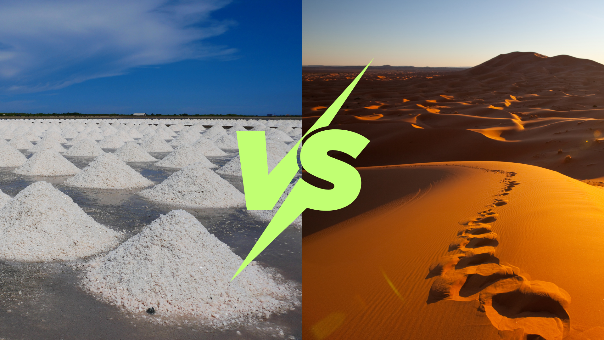 Confronto visivo tra sale e sabbia, simbolo delle nuove tecnologie per l’accumulo energetico.