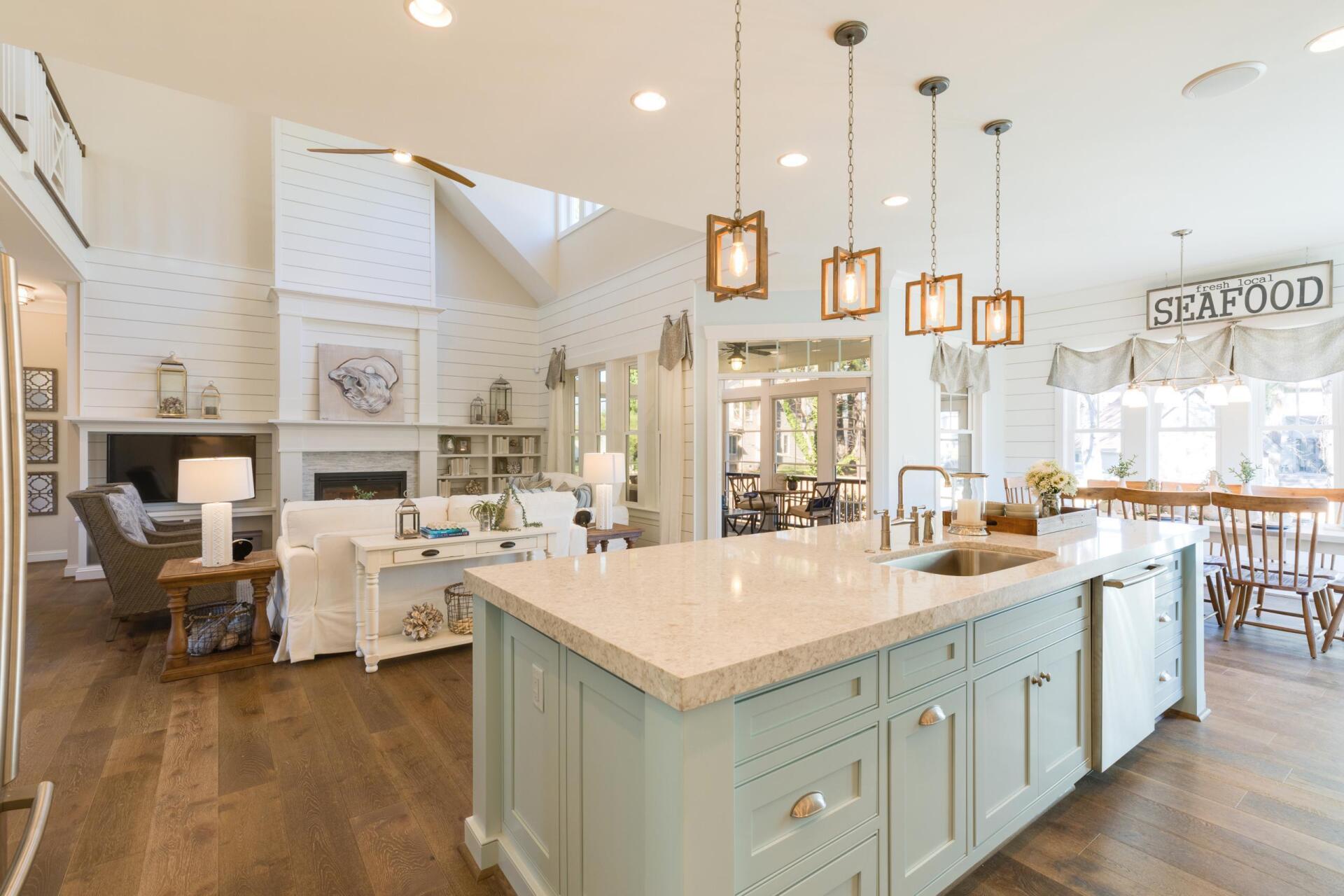 Elegant kitchen with island | Plum Meadow | 3D Tours | Stephen Alexander Homes | Chesapeake, VA