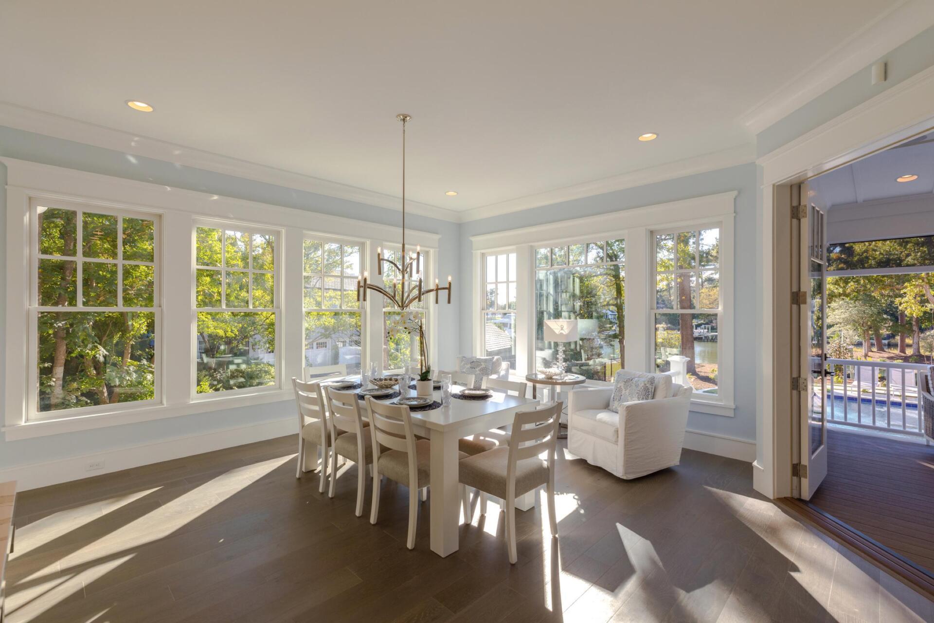 Elegant living area with fireplace | Cape Charles Plan | 3D Tours | Stephen Alexander Homes | Chesapeake, VA