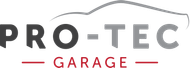a logo for pro-tec garage in castle hill