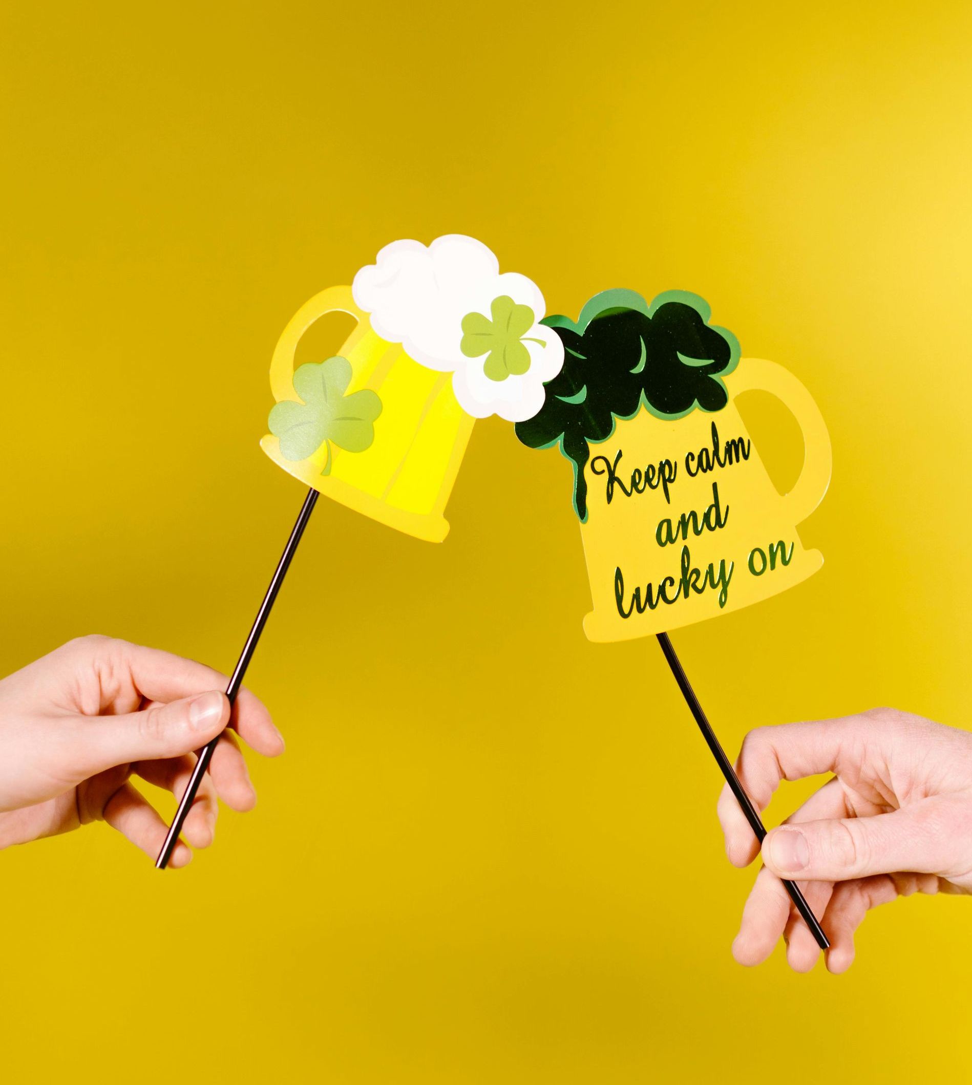 St Patricks Day props keep calm lucky on