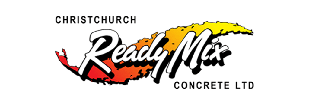 Logo for Christchurch Ready Mix Concrete Ltd. Features the words