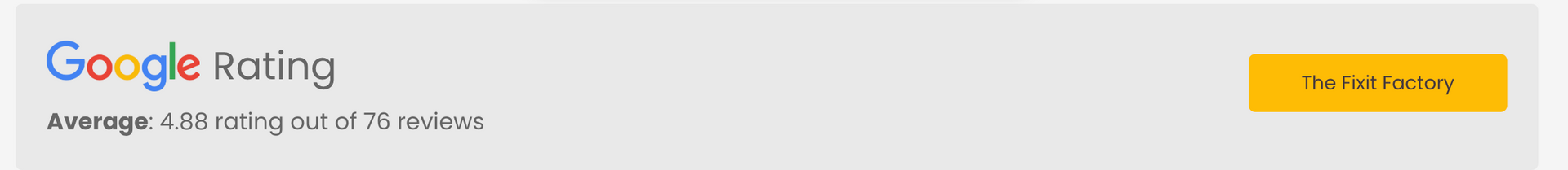 Google Rating with a yellow button.
