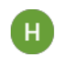 Green circle with white letter 