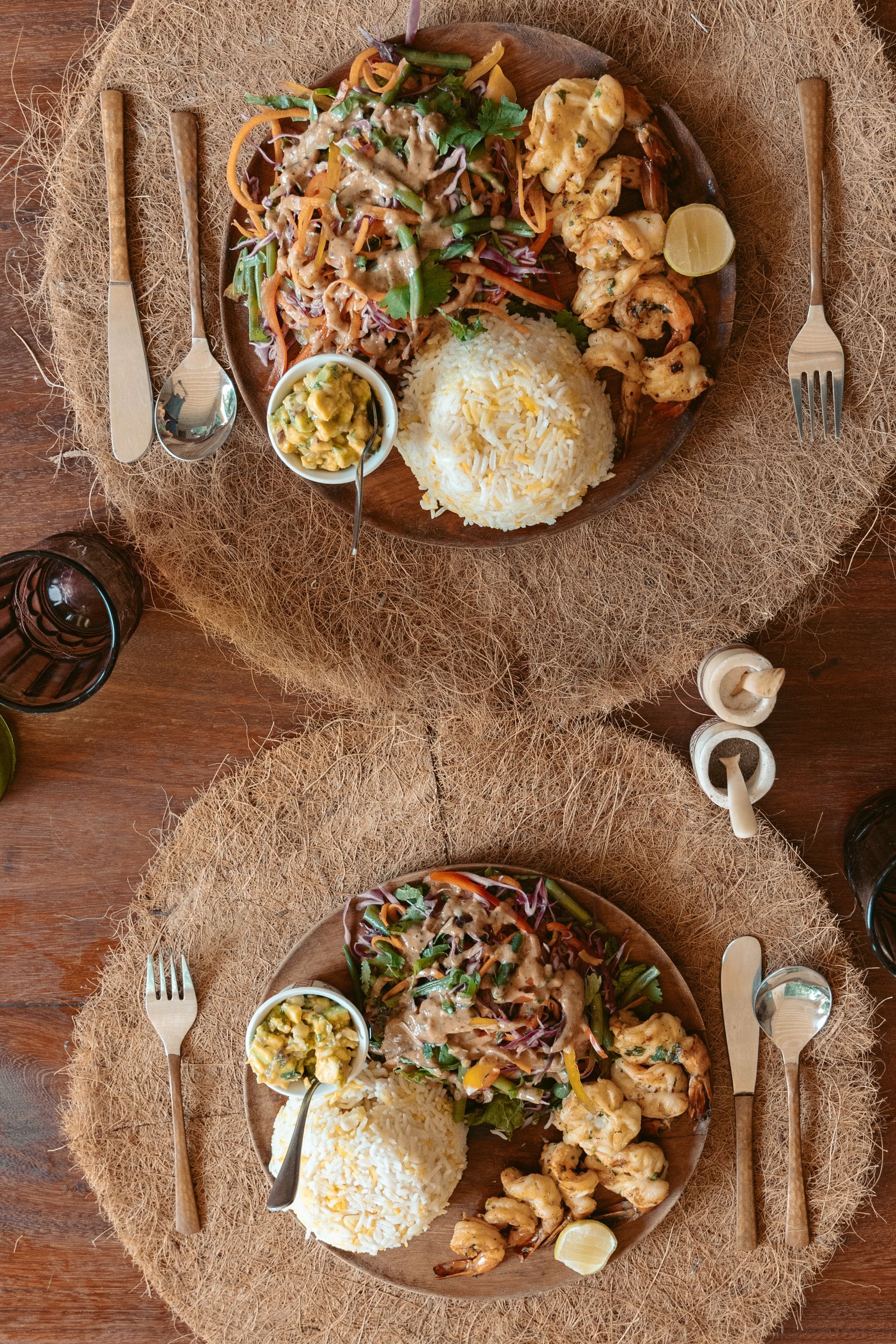 Fresh seafood and Swahili cuisine served at Banana House restaurant in Lamu, Shela