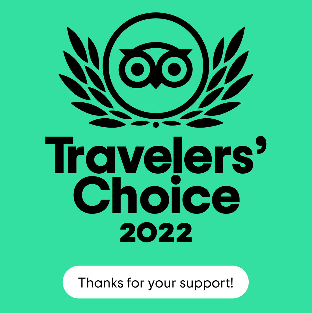 Tripadvisor Travellers’ Choice 2022 recognition awarded to highly rated hospitality businesses based on traveler feedback