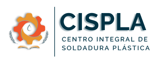 Logotipo de CISPLA con ícono de engranaje y escudo naranja y texto “CENTRO INTEGRAL DE SOLDADURA PLÁSTICA”