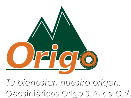 Logotipo de Origo con montañas verdes y letras naranjas, además del lema “Tu bienestar, nuestro origen”.