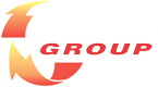 MRL group logo with an arrow and the word group on a white background.