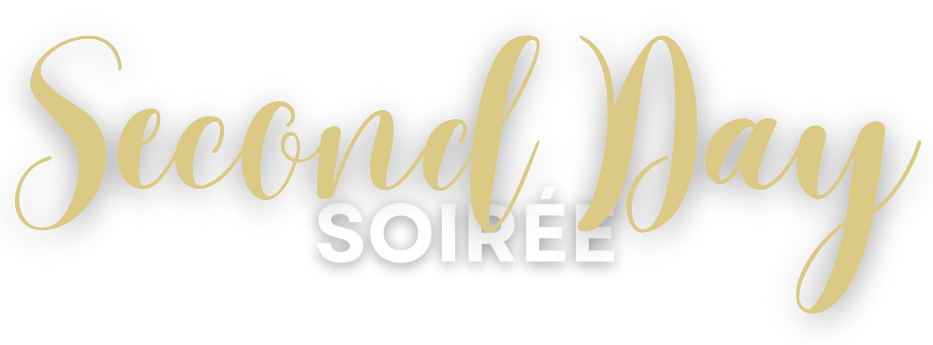 Gold script text “Traditional” over bold white “PACKAGE” on a light beige background.
