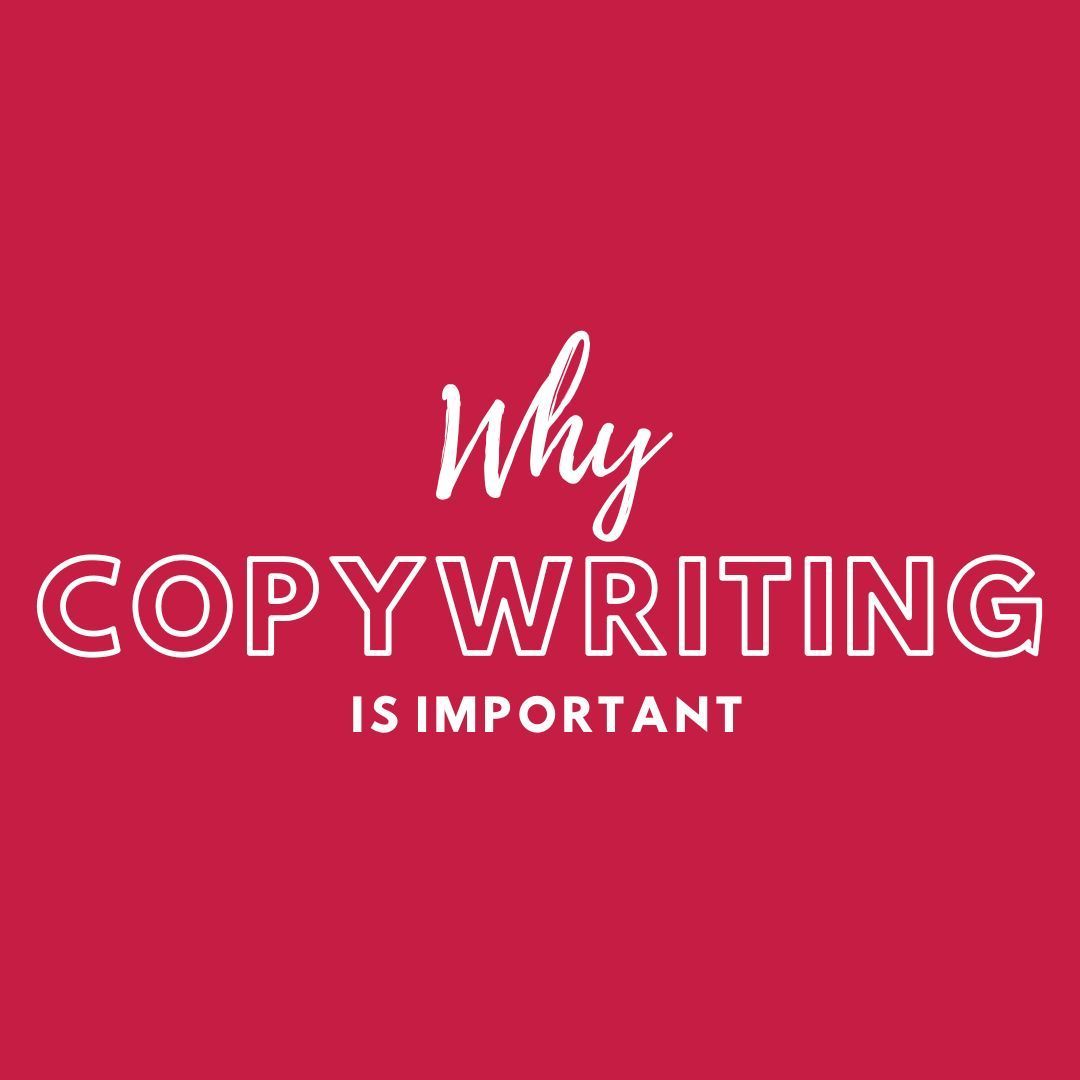 a red background with white text that says why copywriting is important