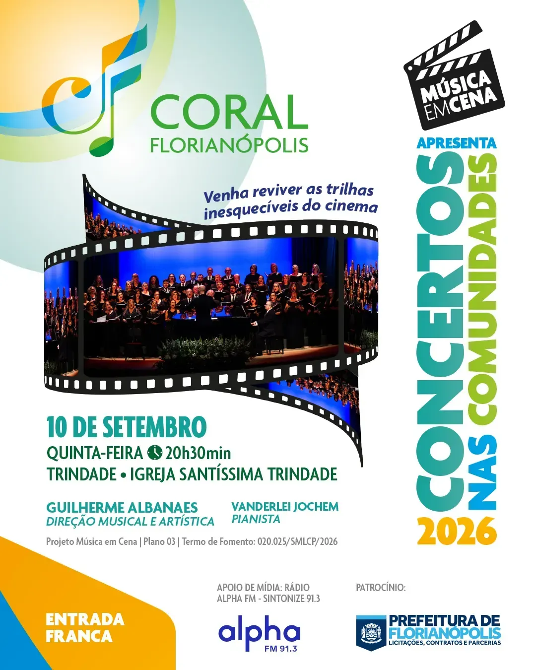 Post dos Concertos nas Comunidades: 10 de setembro, quinta, 20h30, na Igreja Sant&iacute;ssima Trindade, Trindade